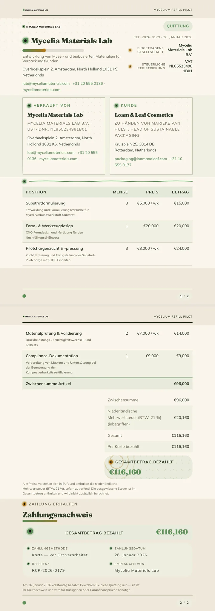 Organisch / Biomorph — vollständiges Beispiel, erstellt von Waxe
