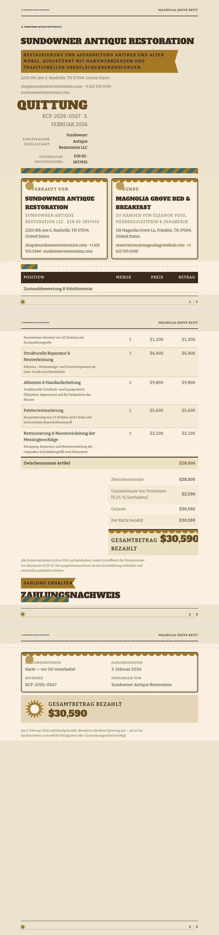 Retro / Vintage — vollständiges Beispiel, erstellt von Waxe