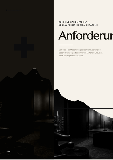 A finished requirements document rendered in a luxus look