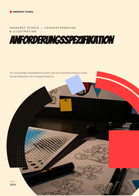 A finished requirements document rendered in a illustriert look