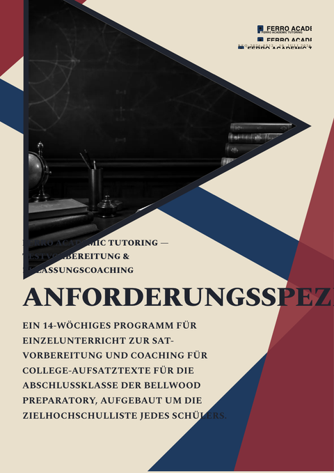 A finished requirements document rendered in a sonstiges look
