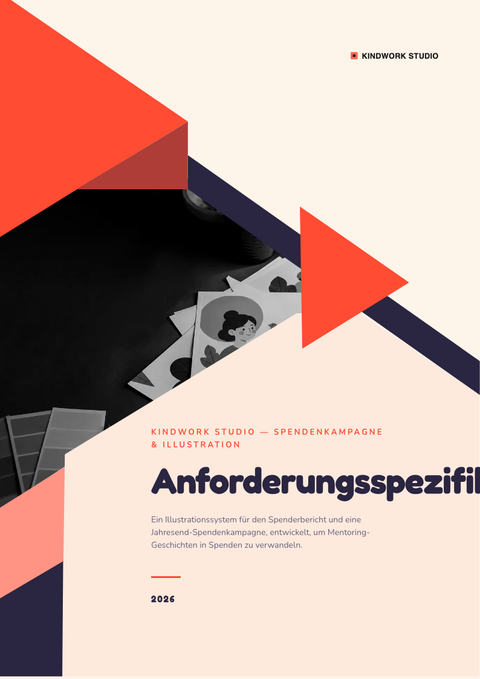 A finished requirements document rendered in a illustriert look