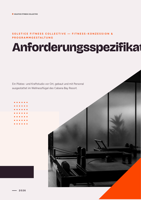 A finished requirements document rendered in a verlauf look