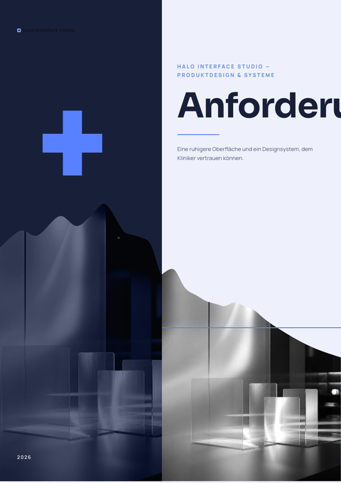 A finished requirements document rendered in a morphismus look