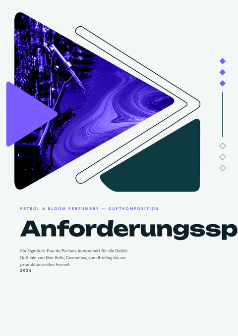 A finished requirements document rendered in a verlauf look