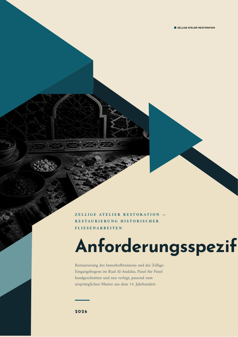 A finished requirements document rendered in a kulturell look