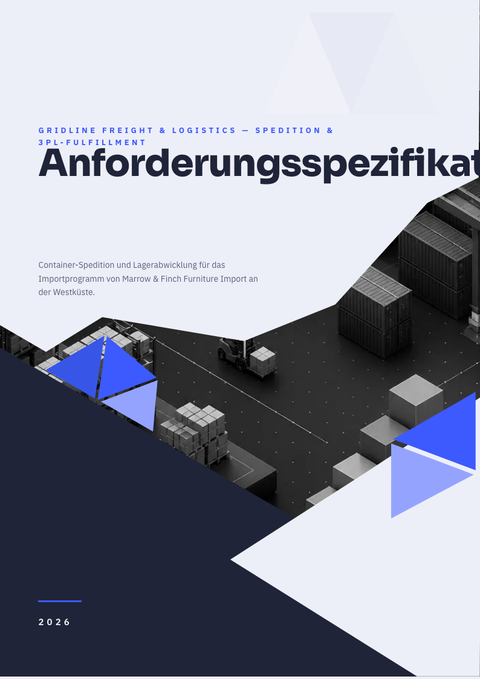 A finished requirements document rendered in a 3d look