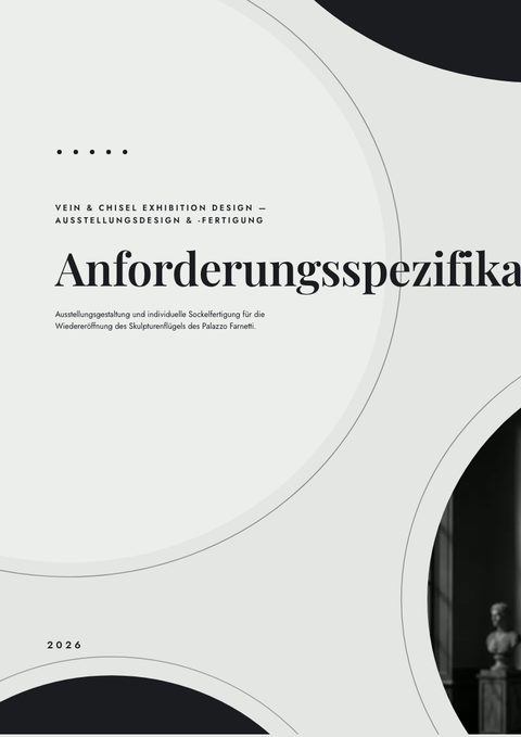 A finished requirements document rendered in a luxus look