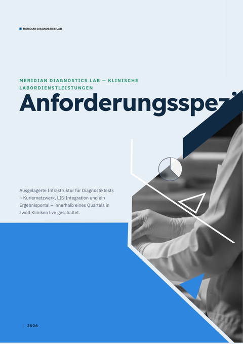 A finished requirements document rendered in a sonstiges look
