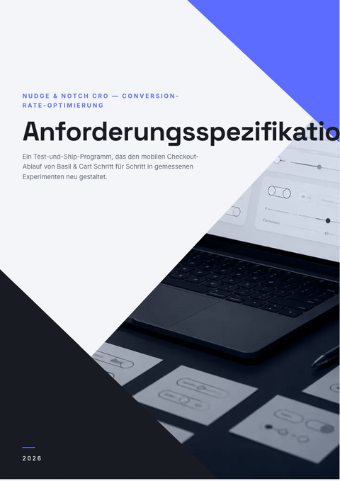 A finished requirements document rendered in a bewegung look