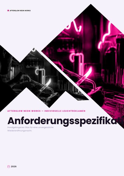 A finished requirements document rendered in a futuristisch look