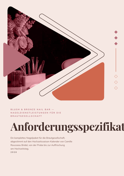 A finished requirements document rendered in a luxus look