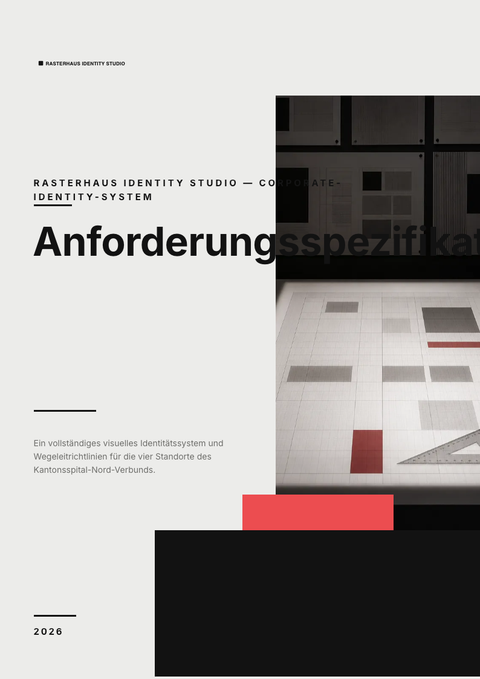 A finished requirements document rendered in a flach & minimal look