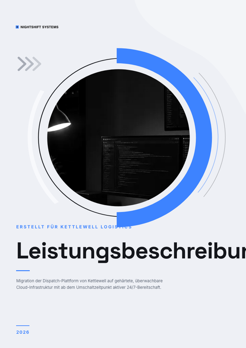 A finished scope of work rendered in a dunkel look