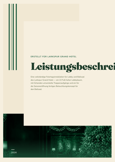 A finished scope of work rendered in a sonstiges look