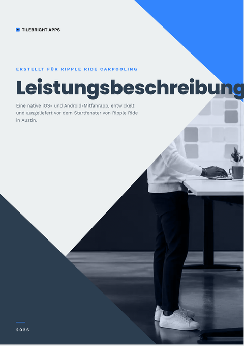 A finished scope of work rendered in a flach & minimal look