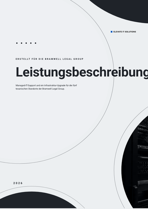 A finished scope of work rendered in a flach & minimal look