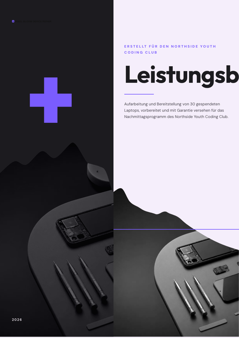 A finished scope of work rendered in a flach & minimal look