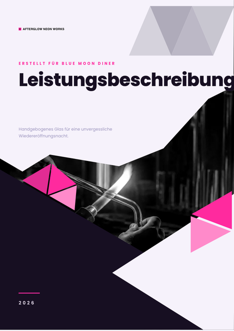 A finished scope of work rendered in a futuristisch look