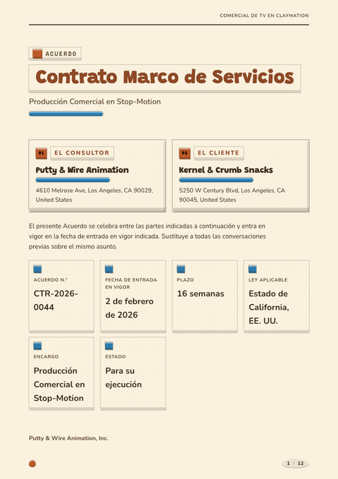 A finished contract rendered in a 3d look