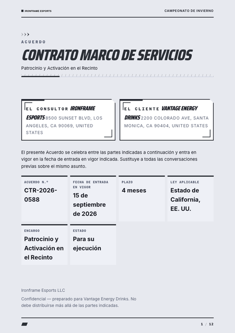 A finished contract rendered in a gaming y pop look
