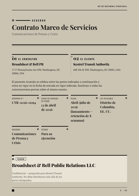 A finished contract rendered in a impreso look