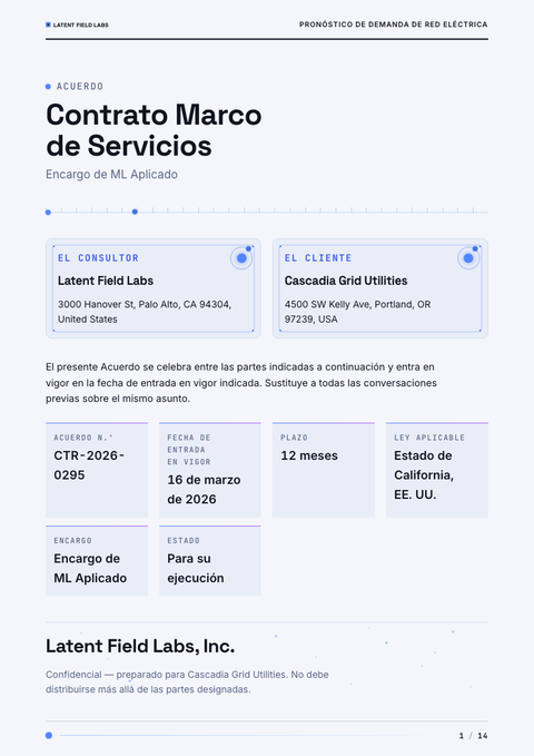 A finished contract rendered in a movimiento look