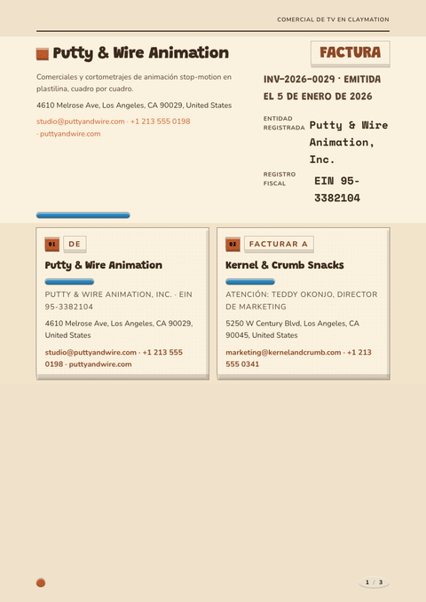 A finished invoice rendered in a 3d look