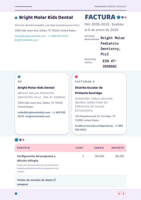 A finished invoice rendered in a morfismo look