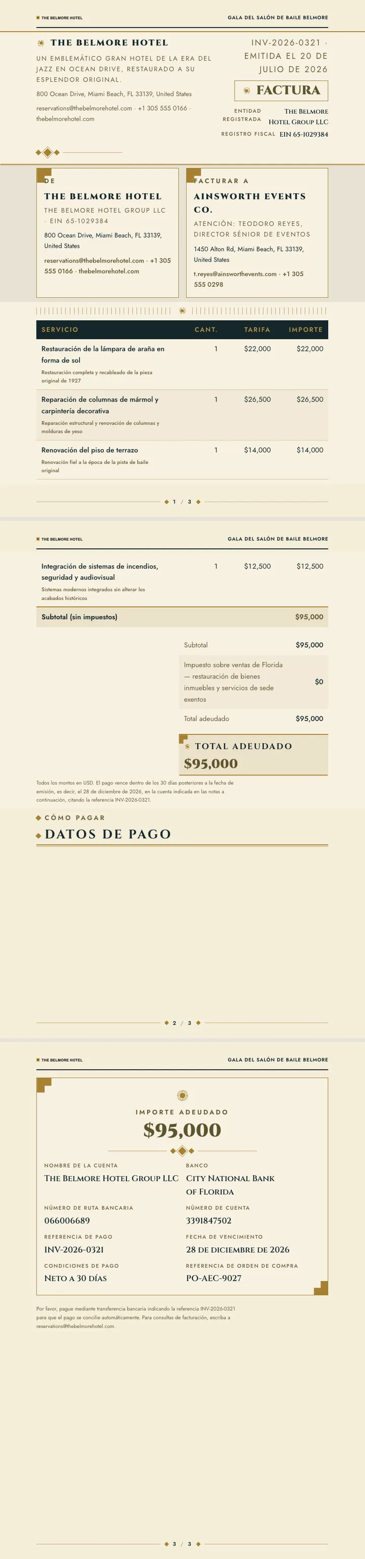 Art Déco — ejemplo completo generado por Waxe