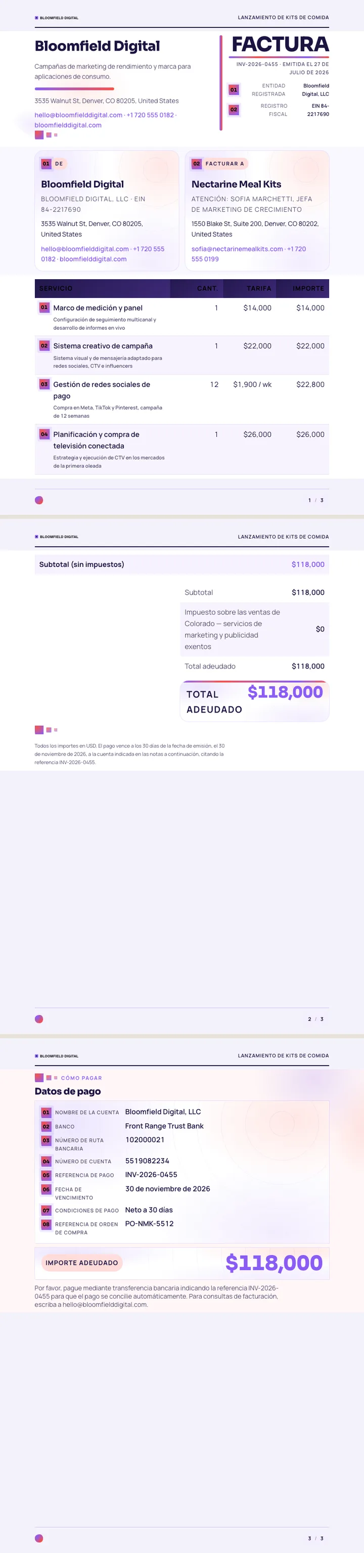 Malla de gradientes — ejemplo completo generado por Waxe