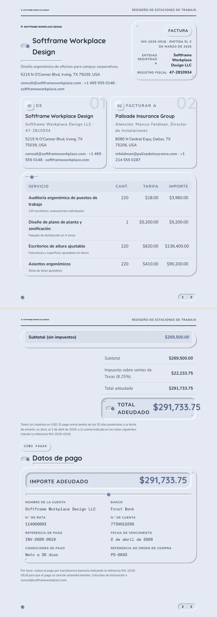 Neumorfismo — ejemplo completo generado por Waxe