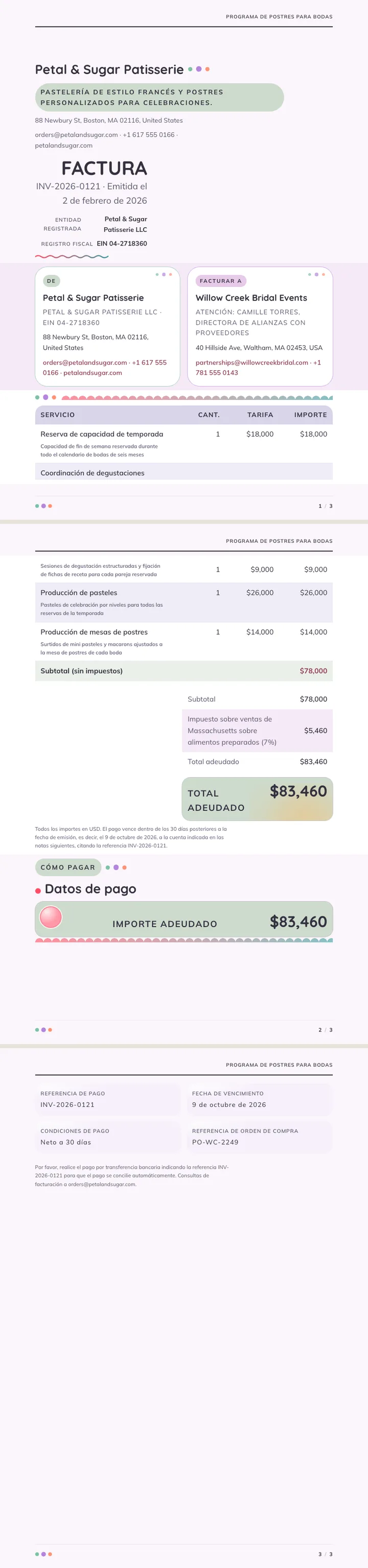Pastel / Suave — ejemplo completo generado por Waxe