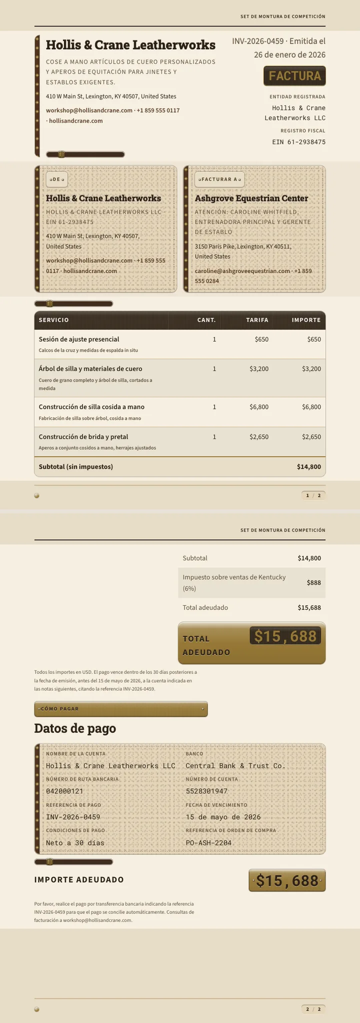 Skeuomorfismo — ejemplo completo generado por Waxe