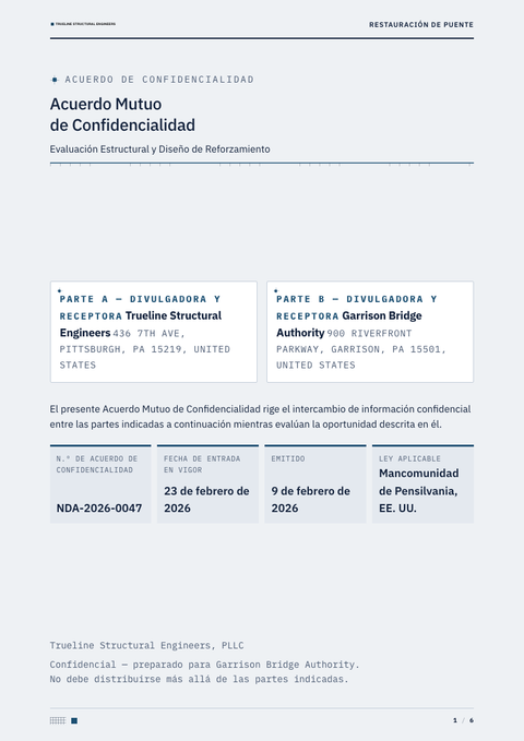 A finished nda rendered in a técnico look