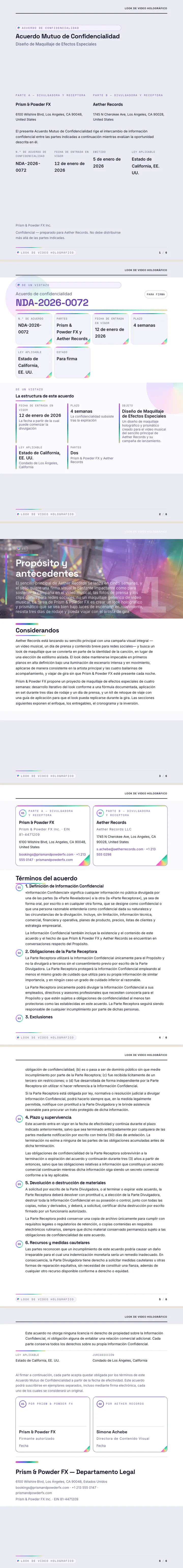 Holográfico — ejemplo completo generado por Waxe