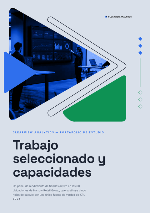 A finished portfolio rendered in a técnico look