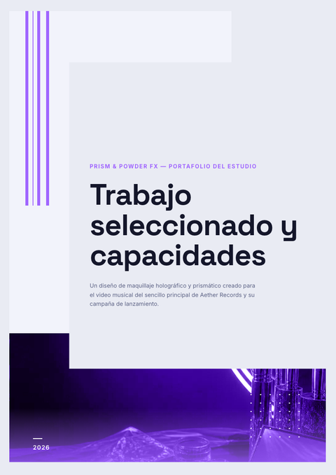 A finished portfolio rendered in a futurista look