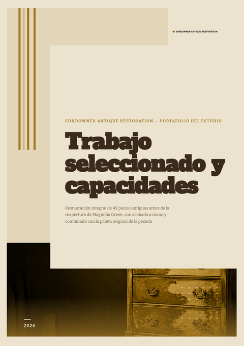 A finished portfolio rendered in a retro look