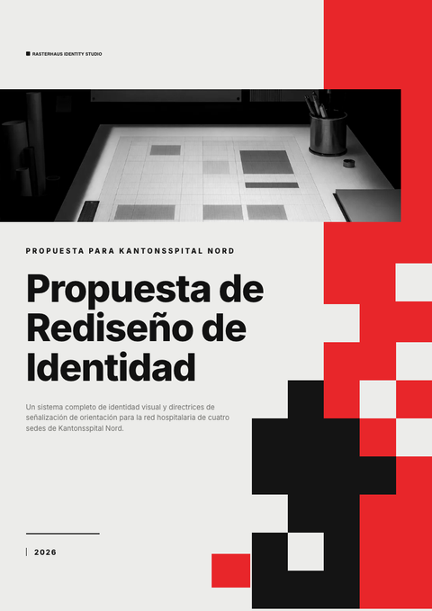 A finished proposal rendered in a plano y minimalista look