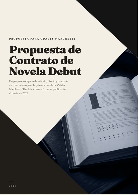 A finished proposal rendered in a tipográfico look
