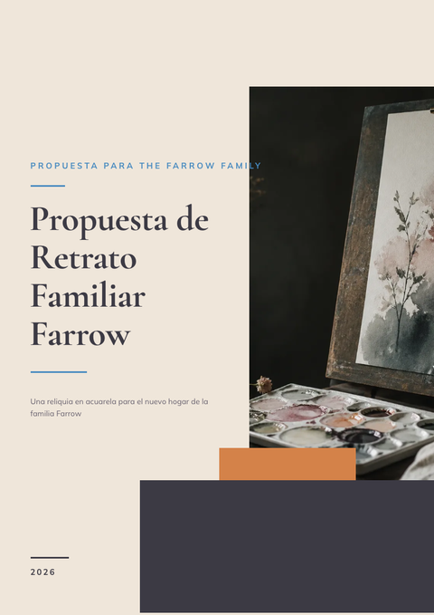 A finished proposal rendered in a ilustrado look