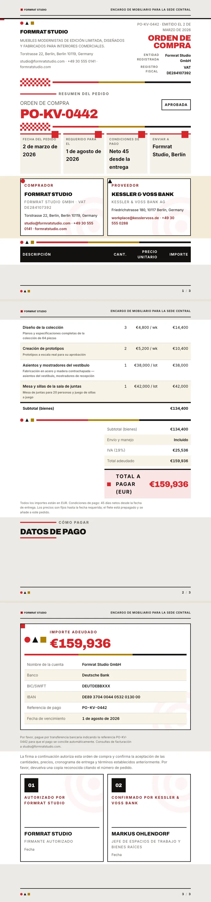 Bauhaus — ejemplo completo generado por Waxe