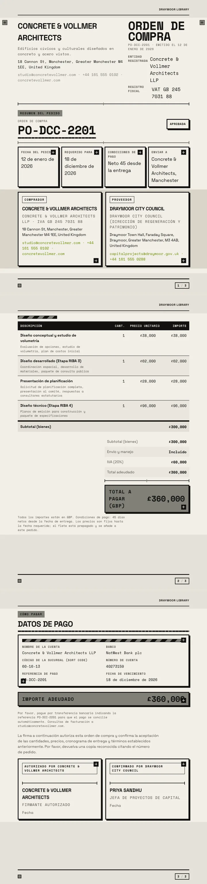 Brutalismo — ejemplo completo generado por Waxe