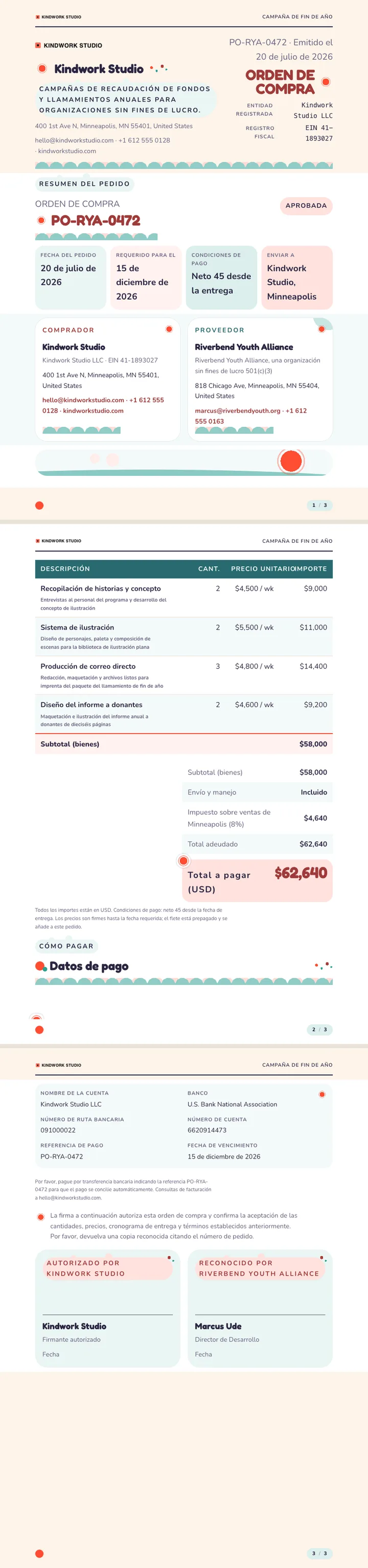 Ilustración plana — ejemplo completo generado por Waxe