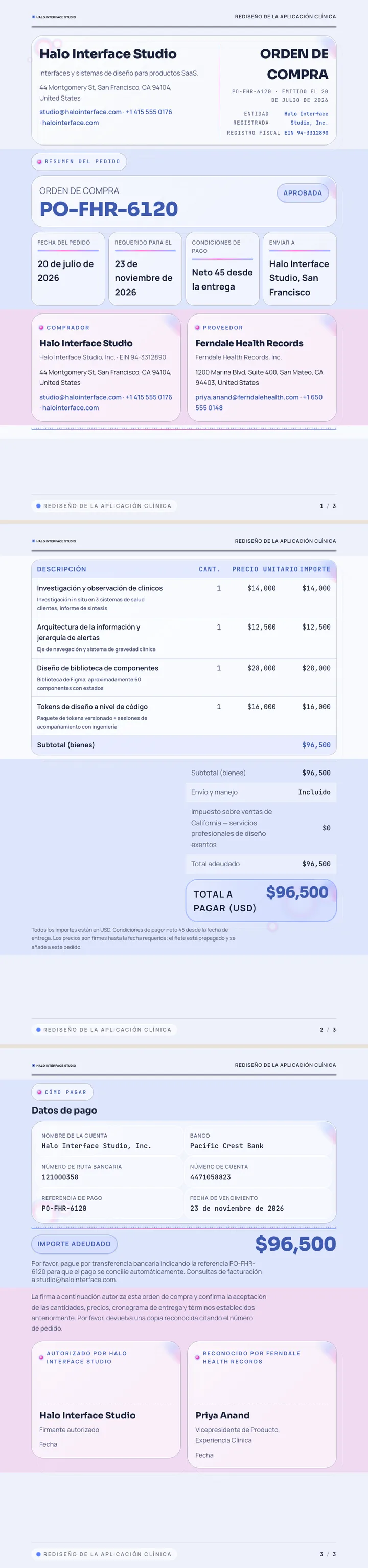 Glassmorphism — ejemplo completo generado por Waxe