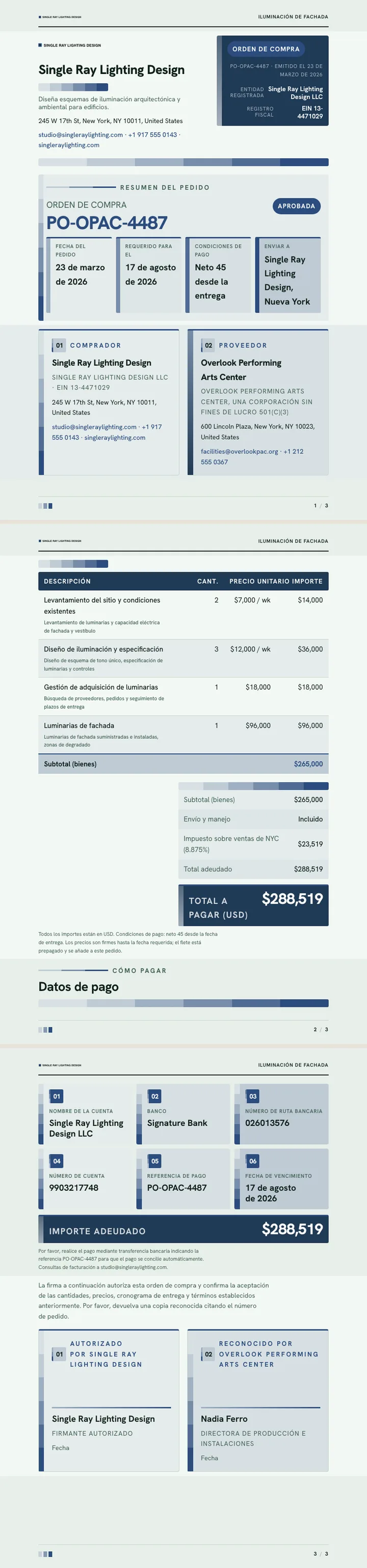 Monocromático — ejemplo completo generado por Waxe