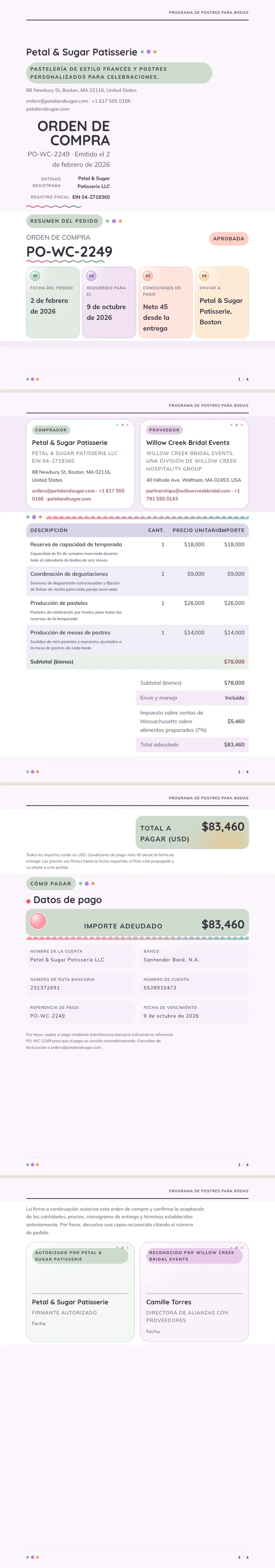 Pastel / Suave — ejemplo completo generado por Waxe