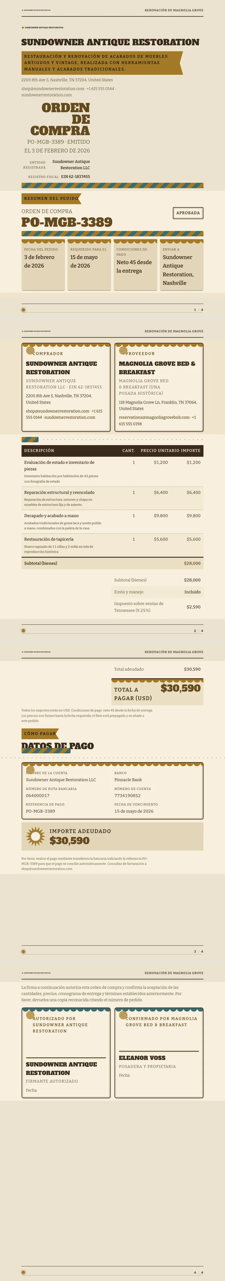 Retro / Vintage — ejemplo completo generado por Waxe