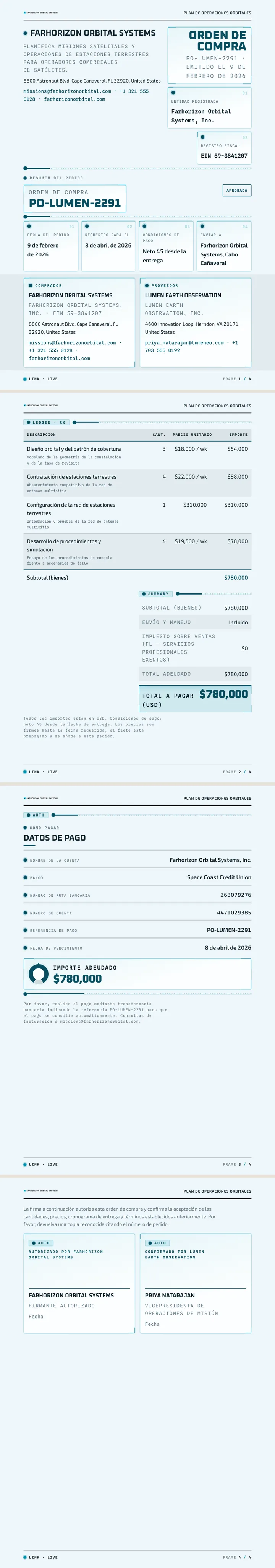UI de ciencia ficción — ejemplo completo generado por Waxe